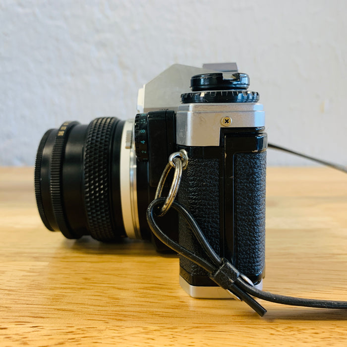 Olympus OM10 Chrome 35mm Camera w/ 50mm Lens