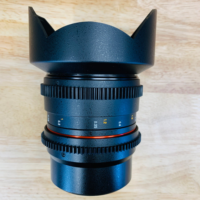 Rokinon 14mm T3.1 ED AS IF UMC Cine Ultra Wide Angle Lens for Olympus and Panasonic Micro 4/3 (MFT) Mount Digital Cameras (CV14M-MFT) - Open Box