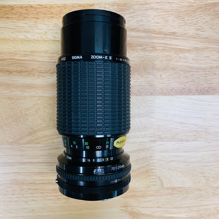 Sigma Zoom K II 70 210mm f/4.5 Multi coated Zoom Lens for Konica Minolta Mount