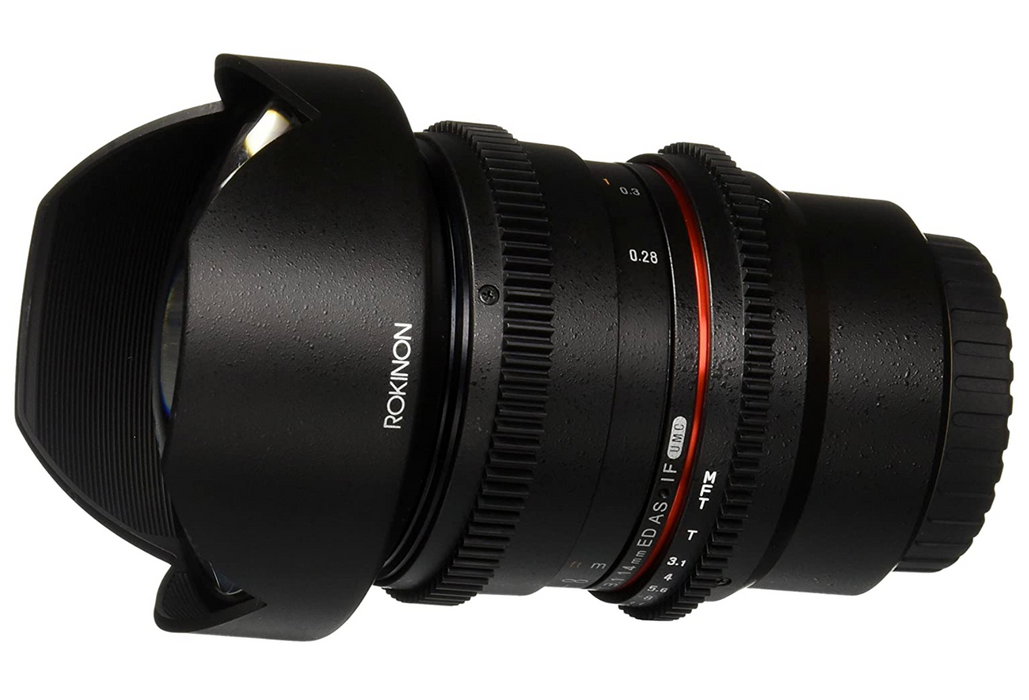 Rokinon 14mm T3.1 ED AS IF UMC Cine Ultra Wide Angle Lens for Olympus and Panasonic Micro 4/3 (MFT) Mount Digital Cameras (CV14M-MFT) - Open Box