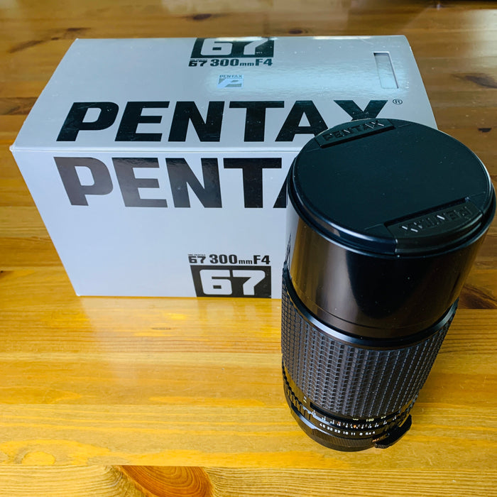 Mint Pentax 67 - 300mm f/4  - Soft Case, Boxed, Built in Hood - 8604263