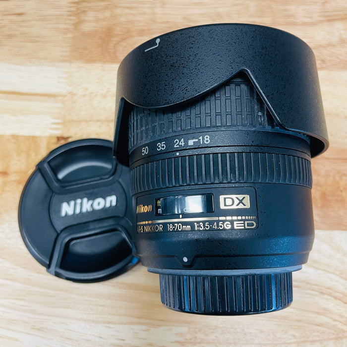 USED Nikon AF-S DX Nikkor 18-70mm f/3.5-4.5 G ED Autofocus APS-C Lens, Black {67}