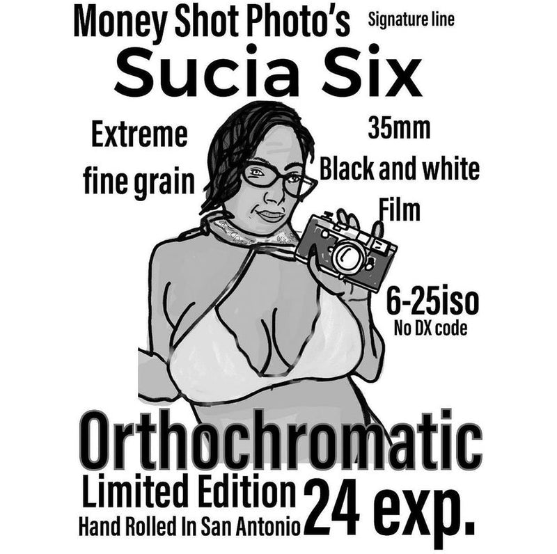 Sucia Six Orthochromatic ISO 6-25 24 Exp - B&W 35mm  - Limited Edition by @eriksfilmfridge